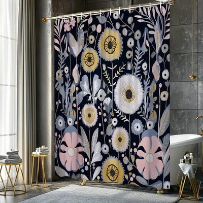 Eleganter Blumenduschvorhang: Umarme das schicke Design, den weichen Stoff und die lebendigen Vibes für dein stilvolles Badezimmer