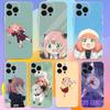S-Spy X Family Anya Forger Phone Case For iPhone 16,15,14,13,12,11 Pro,Max,Plus,X,XS,XR,SE,Mini Transparent Silicone Soft