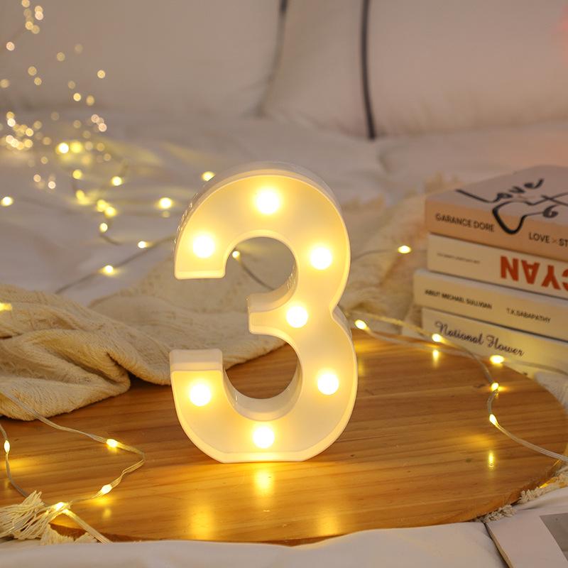 LED Letter and Number Lights for Celebrations and Proposals