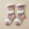 Thicken Stripe Fleece Socks Plush Sleeping Socks Women Fashion Winter Floor Socks  Girls