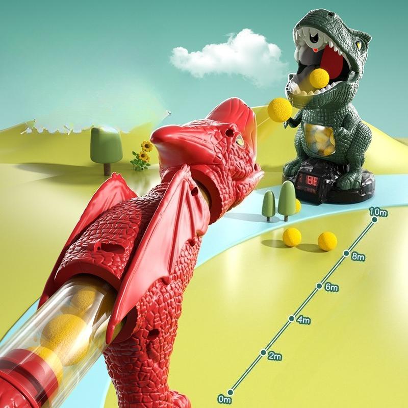Parent Child Interactive Shooting Air Powered Soft Bullet Gel Ball Gun Competitive Battle Mobile Dinosaur Toy For Kids Outdoor