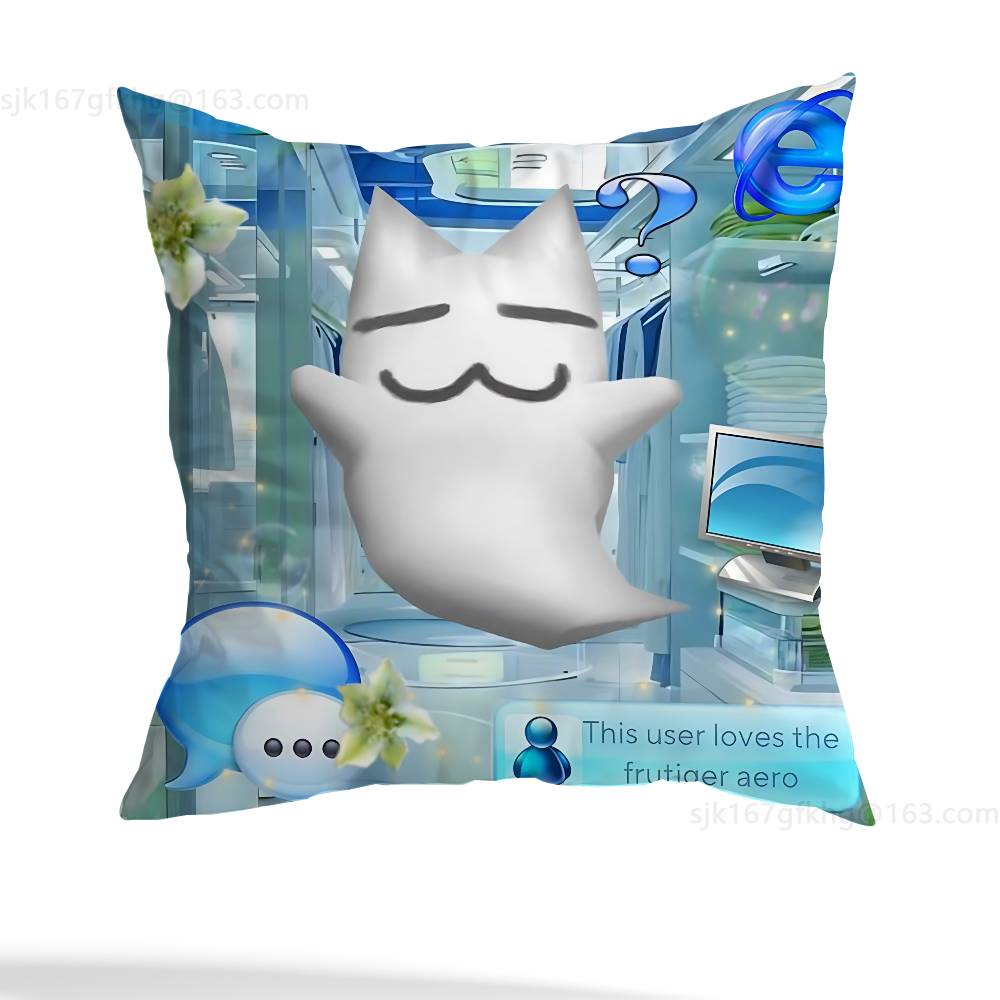 Frutiger Aero Art Pillow Case Pillow Case Living Room Sofa Cushion Cover Suitable For Home Bedroom Room Decoration