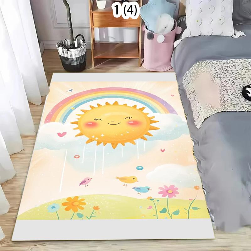

Cute Rainbow Cloud Carpet Cartoon Indoor Carpet Living Room Children s Bedroom Door Mat Home Decoration Rug 40X60cm
