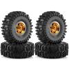 4pcs OD 63mm 1.0" Metal Beadlock Wheel Tire Set For 1/18 RC Crawler Car TRX4M SCX24 Upgrade Parts Accessories