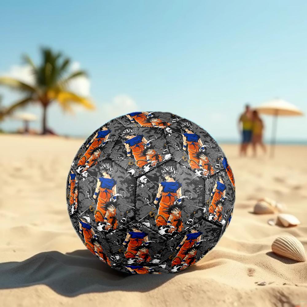 1pc Son Goku Dragon Ball Football Soccer Ball Size 5 Indoor Soccer Ball Fashion Colorful Backyard Game -Great For Sports Fans Gift HE39