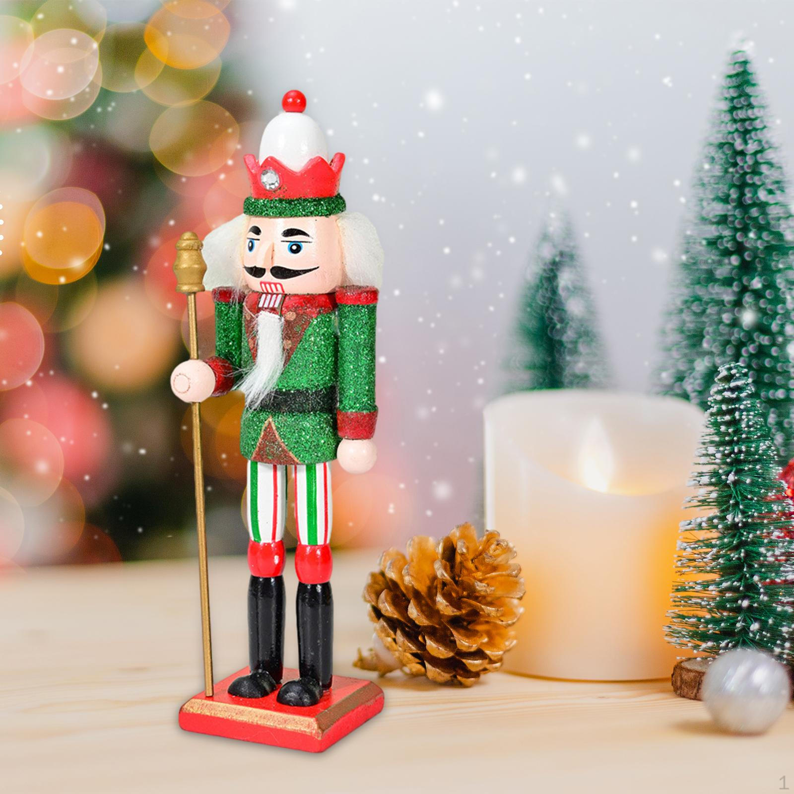 4 Figurines Casse-noisette En Bois - 12,5 Cm - Décoration Traditionnelle De Noël - Pour Sapin, Table, Guirlande