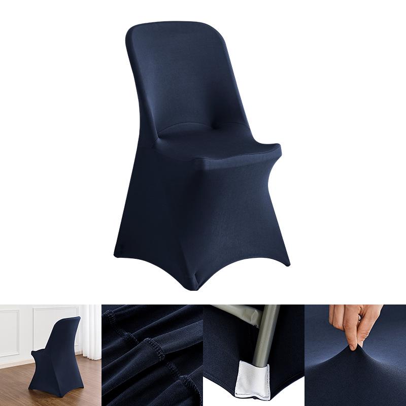 Nordische dehnbare rutschfeste einfarbige Stuhlhusse für Büro, Besprechung, Hochzeit, Bankett und Esszimmer.