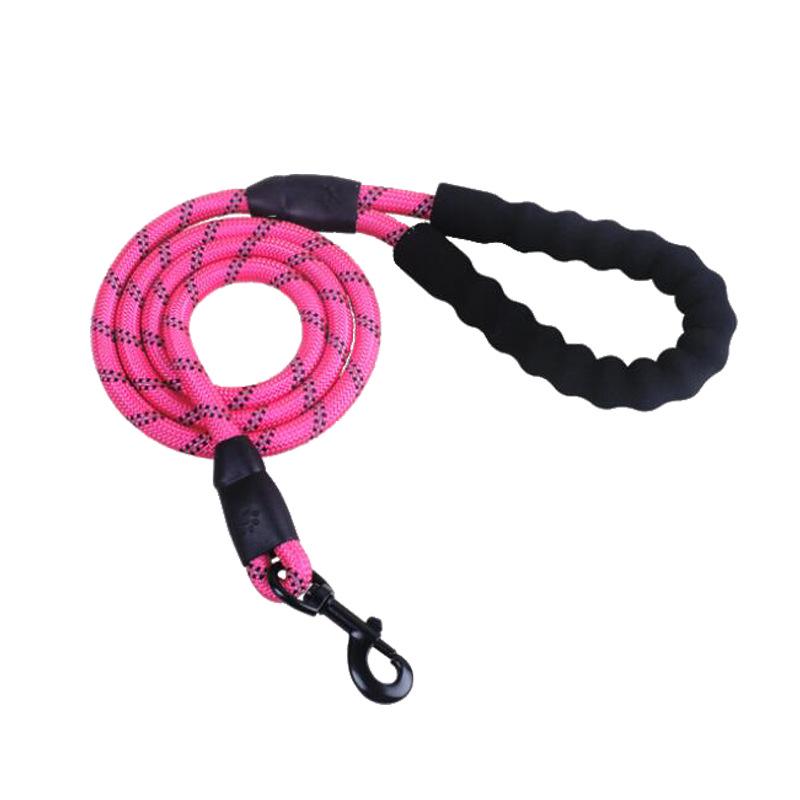 Reflective Foam Handle Rope Leash for Medium & Large Dogs - Multicolor