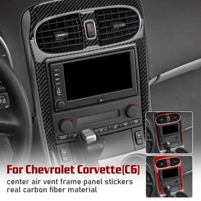 Center Console Trim Air Vent Outlet Navigation Panel Carbon Fiber Sticker For Chevrolet Corvette 2005-2007 Interior Accessories