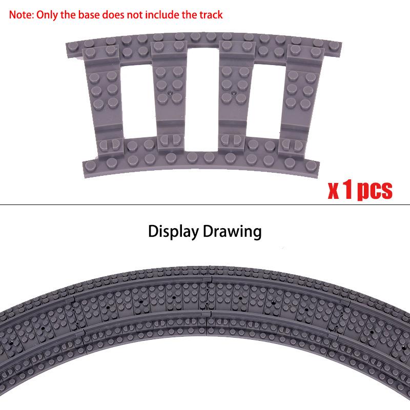 MOC Cross Track Railroad DIY Scene Building Blocks Multi Angle Curved Train Track Bricks Toys Rail Car Compatible With LEGO