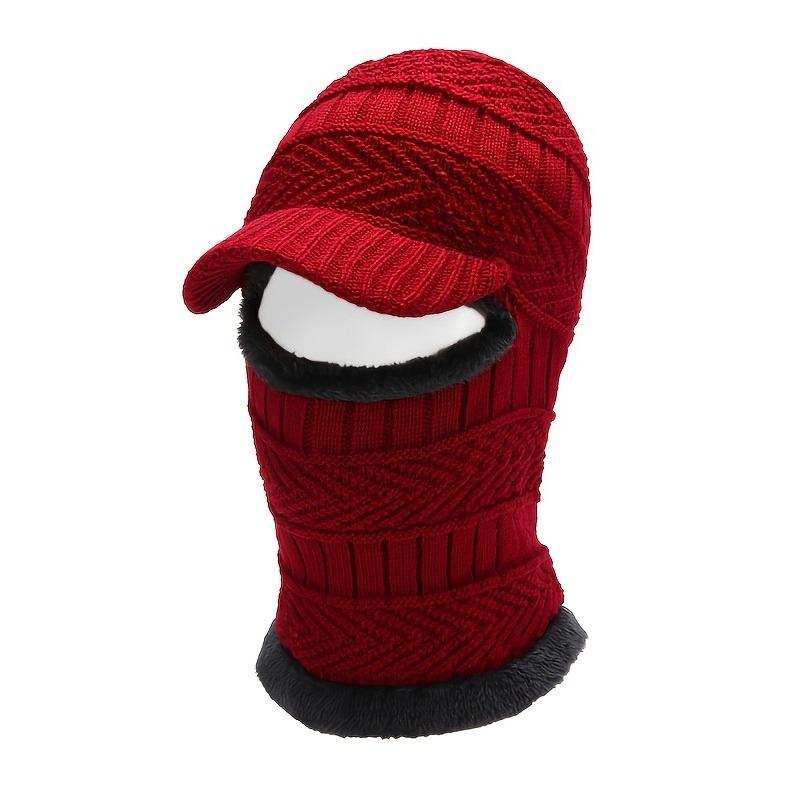 1pc Men's Thermal Fleece-Lined Ski Hat, Ear Flap Cap for Winter Cycling, Outdoor Sports Warm Beanie, Perfect for Christmas