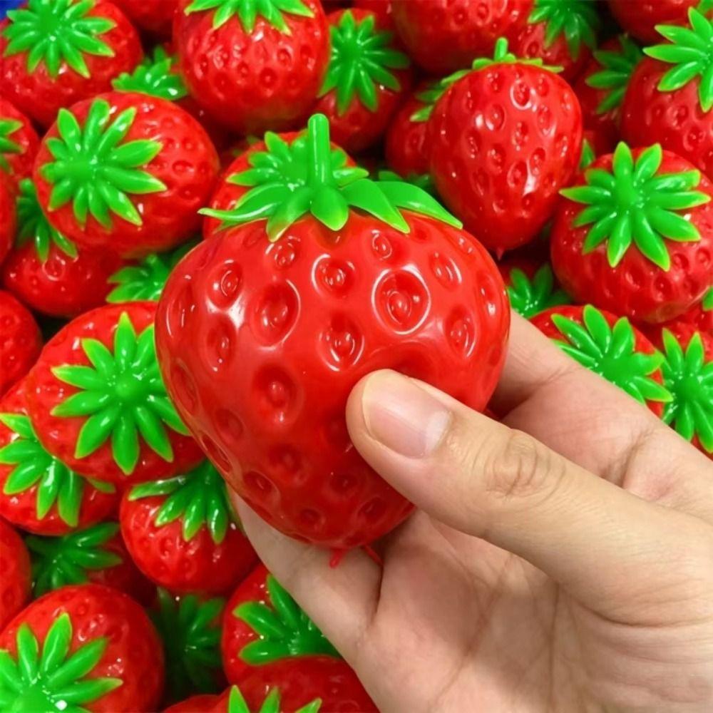 Finger Relax Strawberry Squishy Building Blocks Blocks Filled Squishy Crunchy Squishy Adult Kids