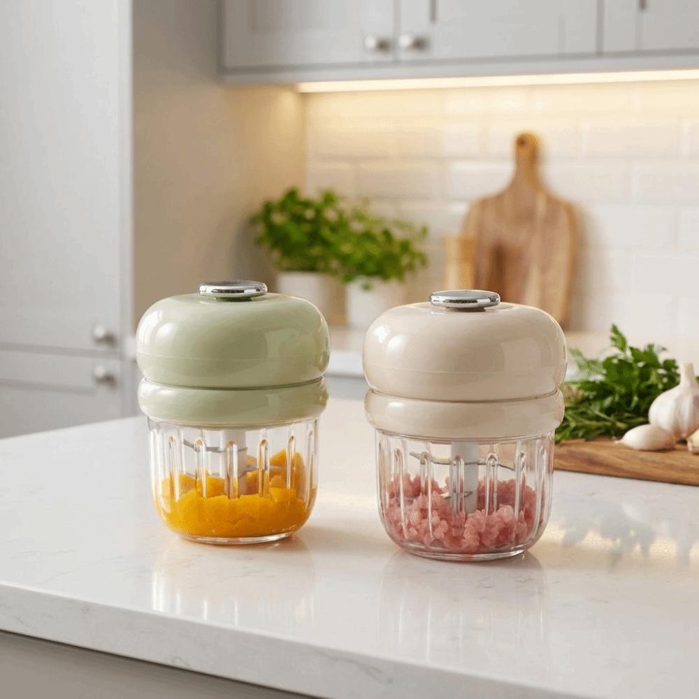 Detachable Electric Garlic Chopper Wireless Baby Food Maker Vegetable Grinder  Kitchen
