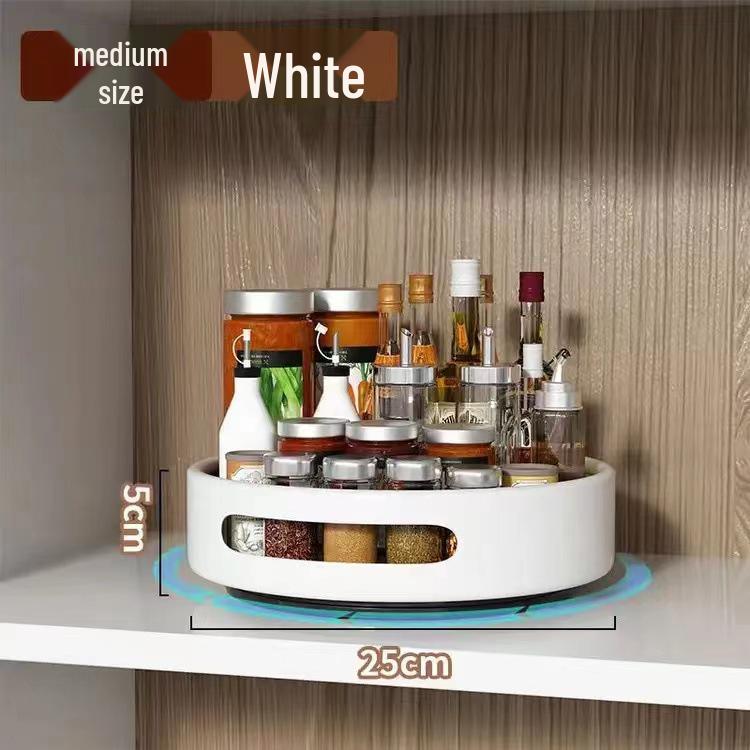360° Rotating Spice Rack: Multifunctional Kitchen Condiment Storage Box