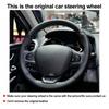 DIY Hand Sewing Car Steering Wheel Cover For Renault Clio 2013-2019 Customized Non-Slip Microfiber Braid Interior Accessories