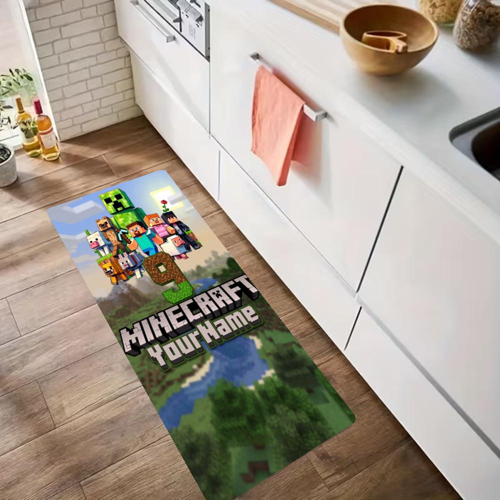 Minecraft Customize Your Name Kitchen Rug Runner Rug Laundry Mat Hallway Entryway The Best Gift Choice