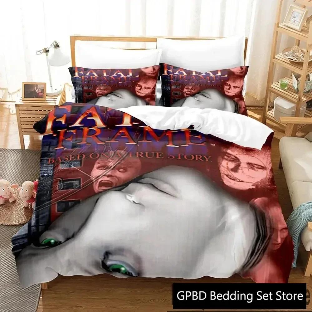 Gioco Anime Project Zero Comodo Piumone Copripiumino Federa Set Biancheria da Letto Decorazione Camera da Letto Bambini Tessile per la Casa
