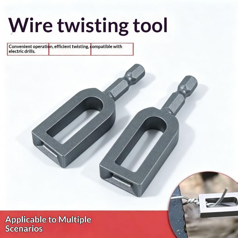 1 pièce Outil de torsion de fil multifonctionnel à grand diamètre Tige hexagonale standard Taille compacte Connecteur de nœud pour fil de fer