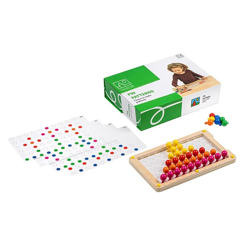 Beleduo Toys for Life: Children s Bead Threading and Mushroom Pegboard Puzzle Set
