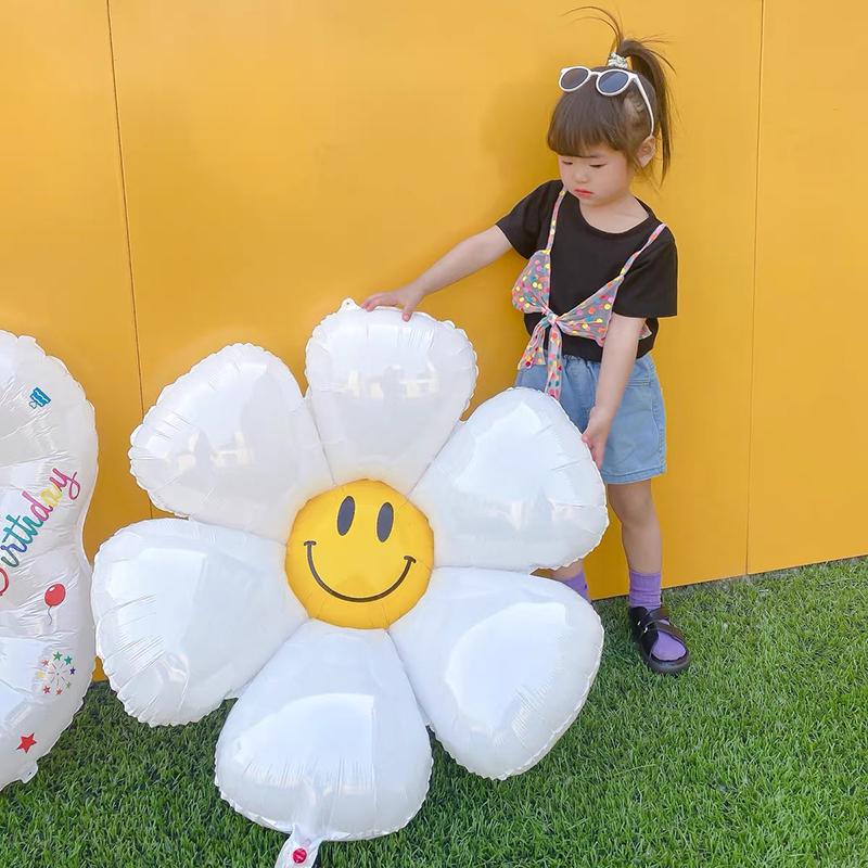 Large Smiley Face Birthday Cake Balloon for Outdoor Party Decorations
