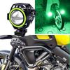 X-STYLE U7 Motorcycle Fog Lamp, 2 Modes, White + Green Squid Ring, LED Headlight,