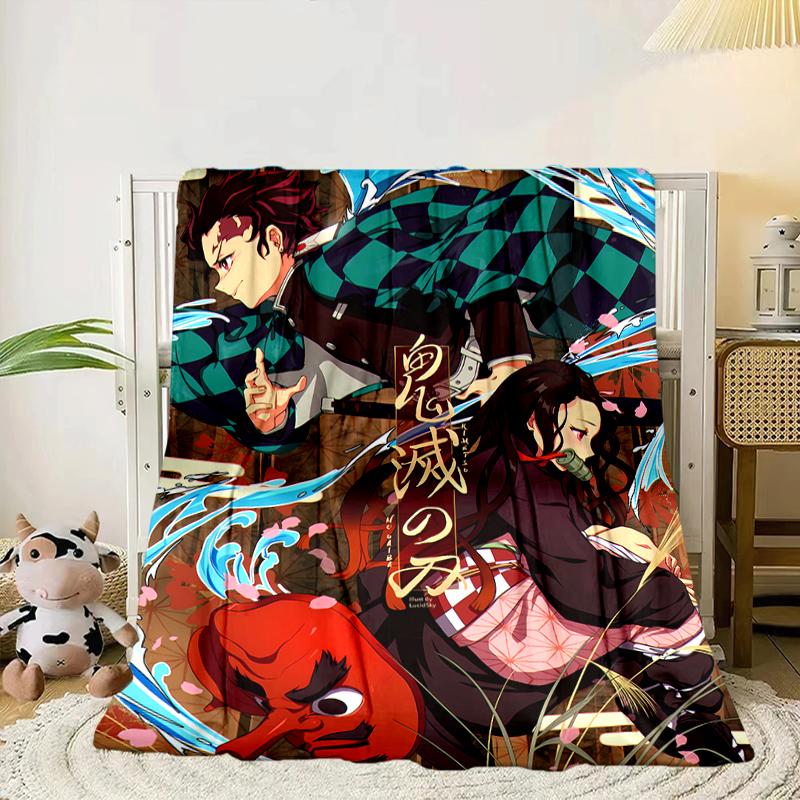Anime Samurai Warrior's Journey Blanket Flannel Blanket for bed, sofa, Camping, Hiking, Picnic Essentials, gift for family Fan gifts