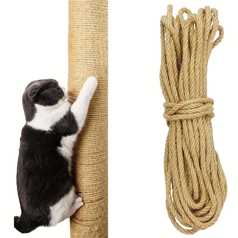 65/98/164ft Natural Sisal Rope Cat Scratcher Rope Tree Scratching DIY Toy Paw Claw Furniture Protector Scratching Post