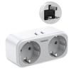 EU Euro 2 Pin Til UK 3 Pin Plug AC Universal Adapter Travel Converter Europeisk