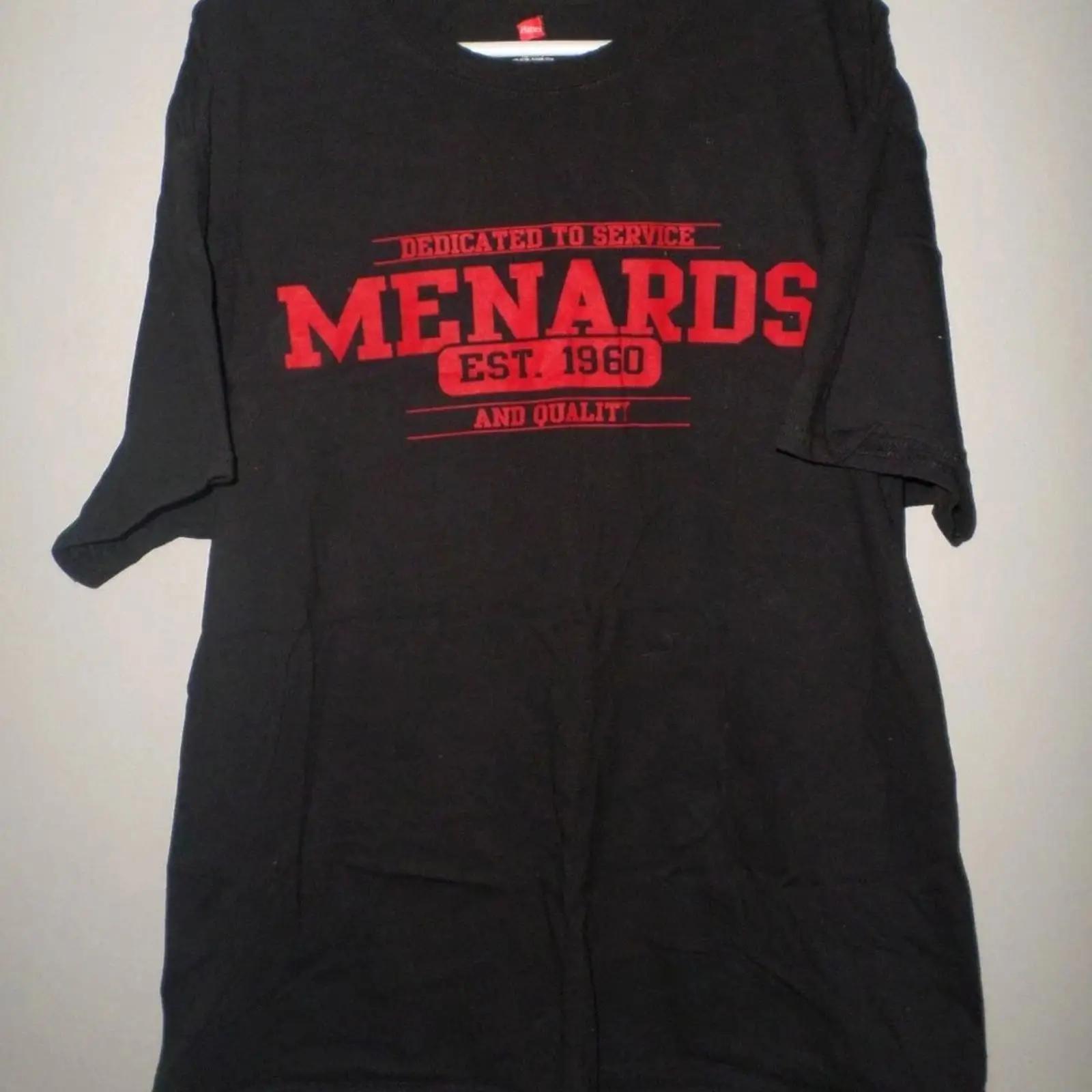

MENARDS logo tee XL chain construction Wisconsin contractor 1960 T shirt college vintage Washed designer clothes Stylish S разноцветный