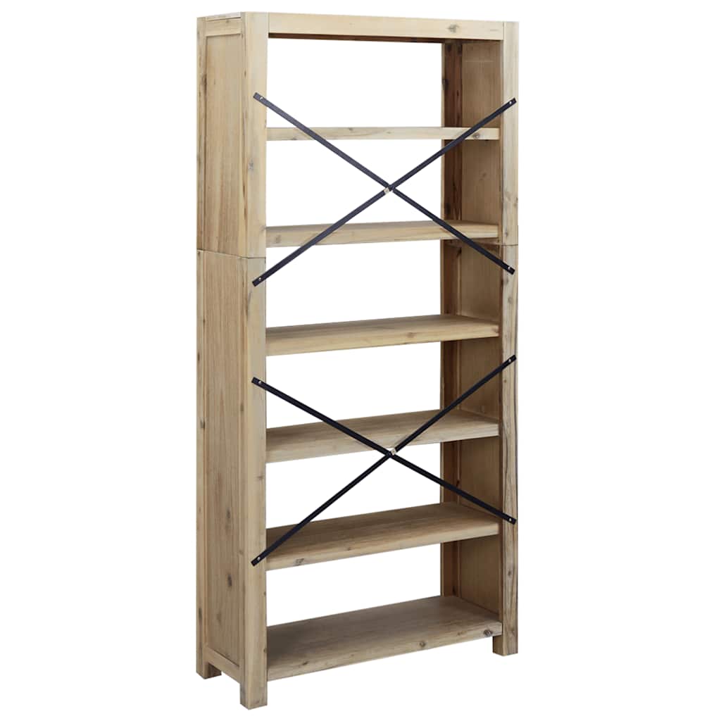 Vidaxl Regał Na Książki Z 6 Półkami 80X30X170 Cm, Lite Drewno Akacjowe