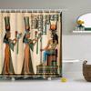 African Style Tribal Pattern Portrait Shower Curtains Valance Curtains Fabric Waterproof Polyester For Bathroom Curtain Hooks
