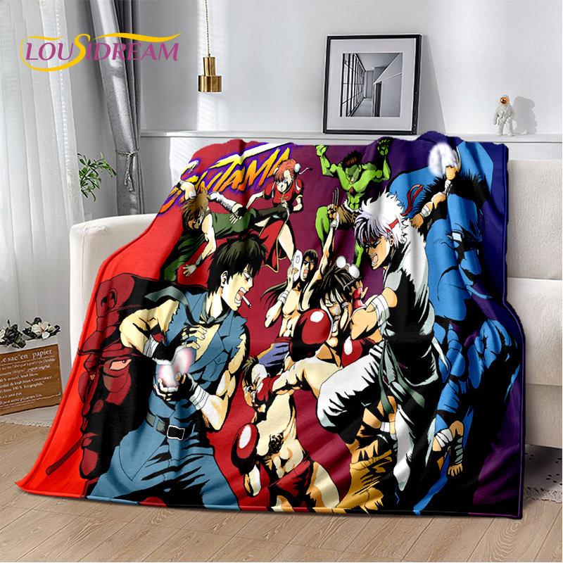 Gintoki Kagura Gintama Anime Soft Plush Blanket,Flannel Blanket Throw Blanket for Living Room Bedroom Bed Sofa Picnic Cover Kids