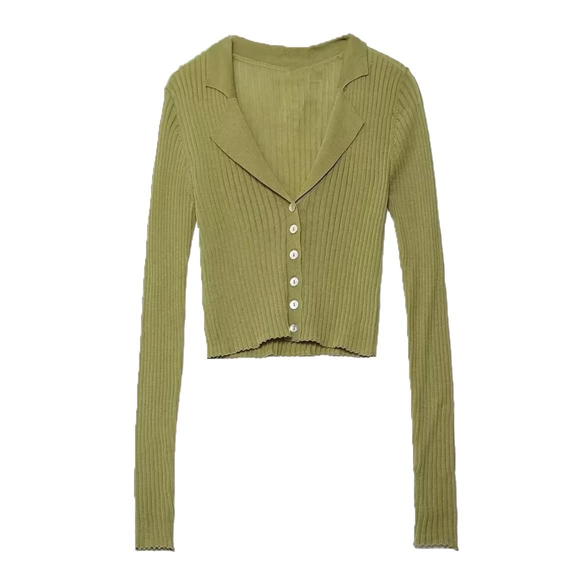 

ZARZ Женский Модный Вязаный Кардиган - Универсальный Европейский и Американский Классический Стиль Small армия зеленый