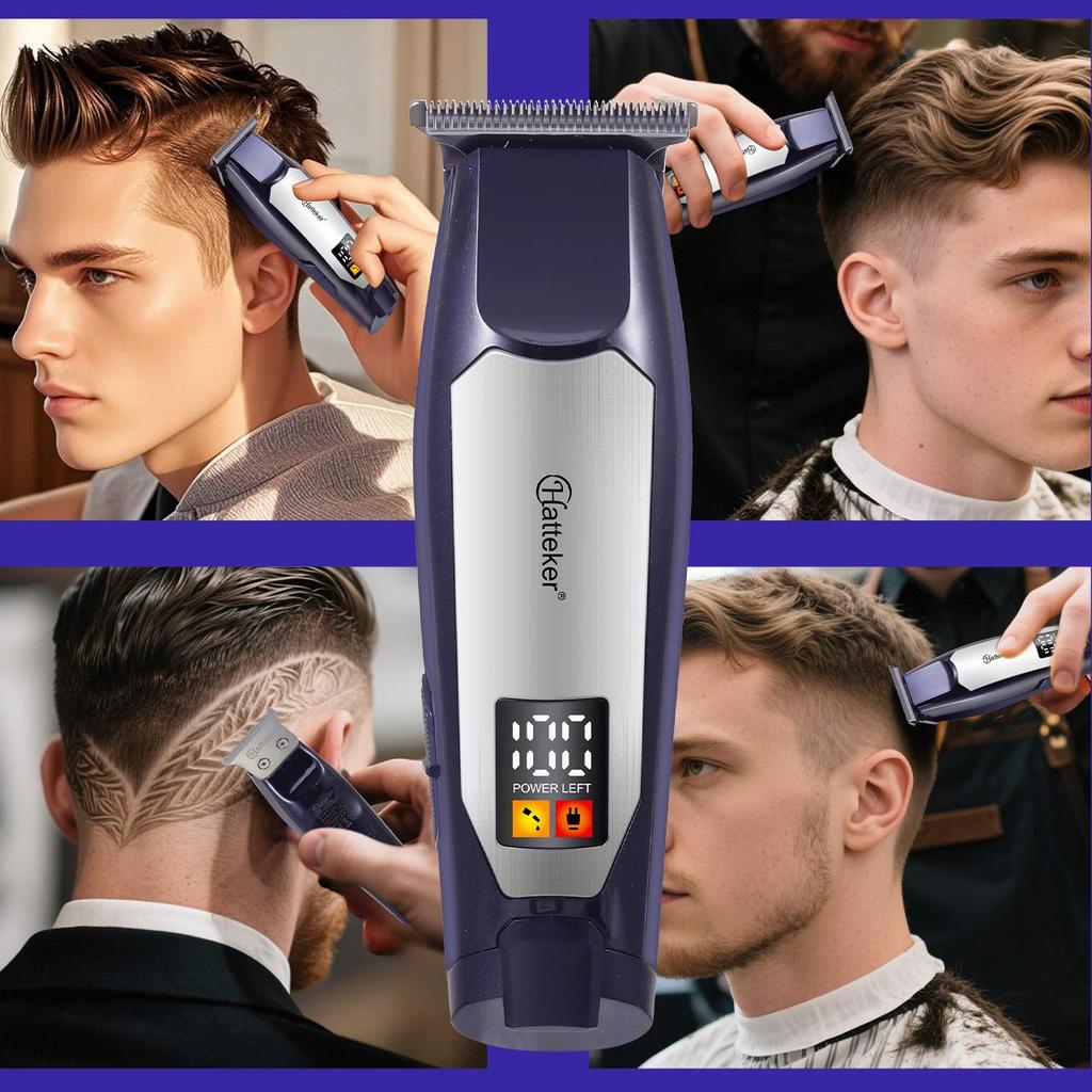 Hair Clipper Rechargeable Haircut Machine Cordless Digital Display Hair Cutting Machine Professional Zero Cutting Machine