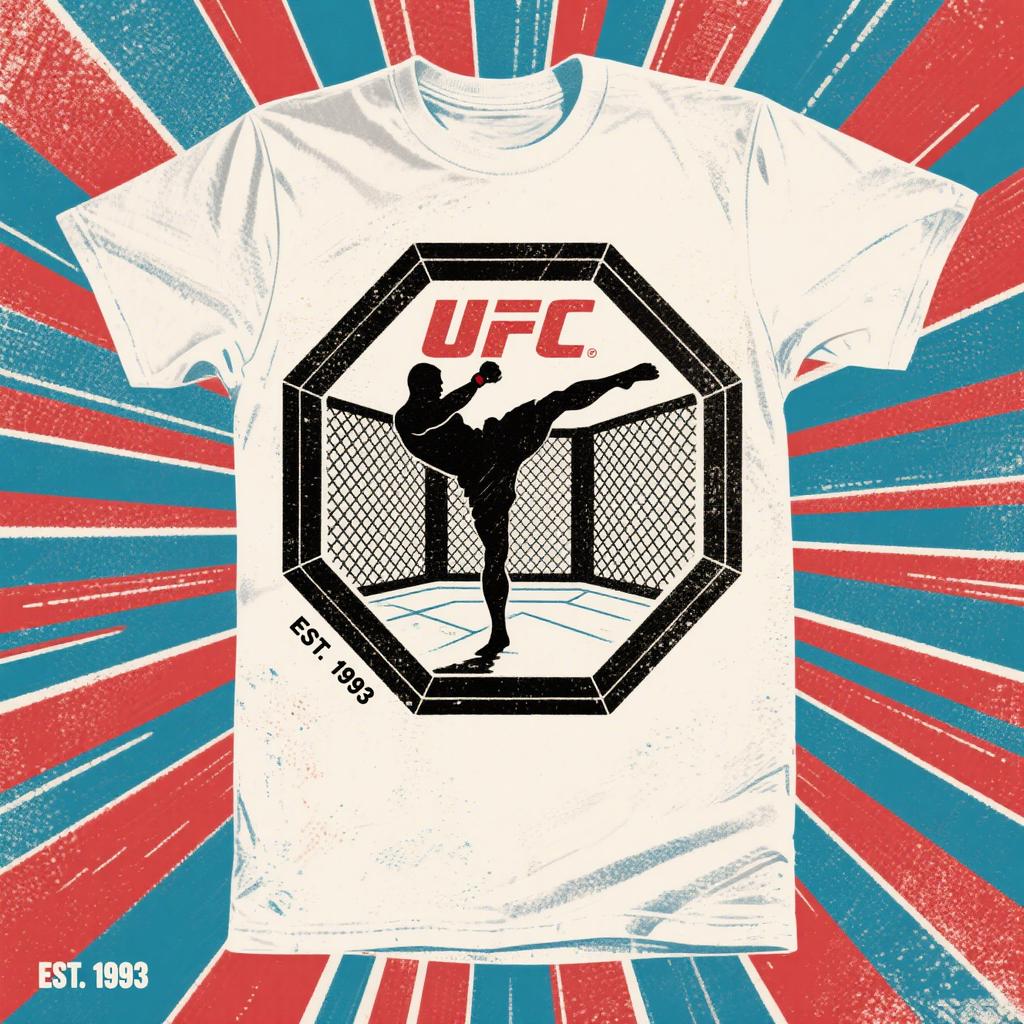 2026 Summer UFC Logo Fighting Graphic Tshirt Women Sports Cotton Short Sleeve Loose Leisure Fitness Shirt Unisex