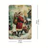 D Flat Vintage Santa Claus Metal Tin Sign  Classic Iron Wall Art for Home Cafe Garage Decor  x Inches