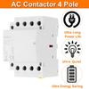 MECCANIXITY AC Contactor 63A 4 Pole 2NO 2NC 110V Load and Lighting Circuit Control DIN Rail Mount
