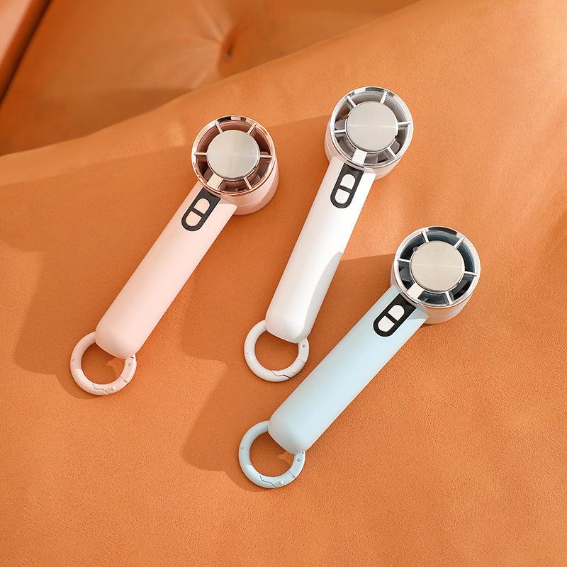 2025 New Handheld Desktop Dual-usable Strong Wind Fan Convenient Handheld Cooling Fan Portable Lightweight Blower with Carabiner