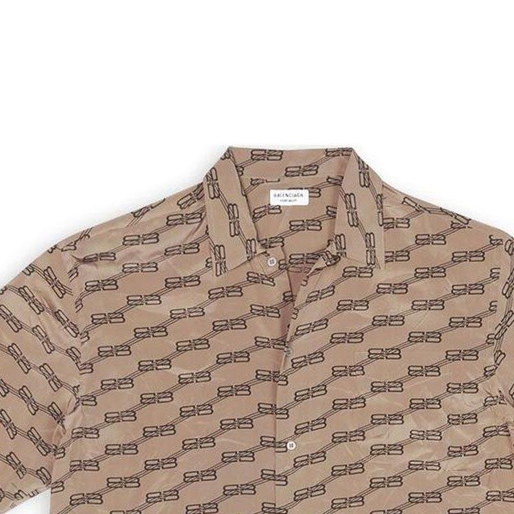 Balenciaga Monogram Shirt 'Beige/Brown' 681631TML359378