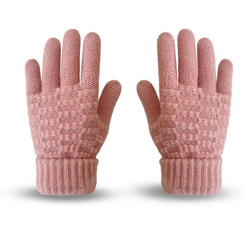 Children's Gloves Warm Knit Yarn Gloves Cute Korean for Boys and Girls Warm Gloves for Outdoor