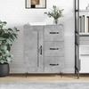 VidaXL Buffet Concrete Grey 69.5x34x90 Cm Engineered Wood 830256