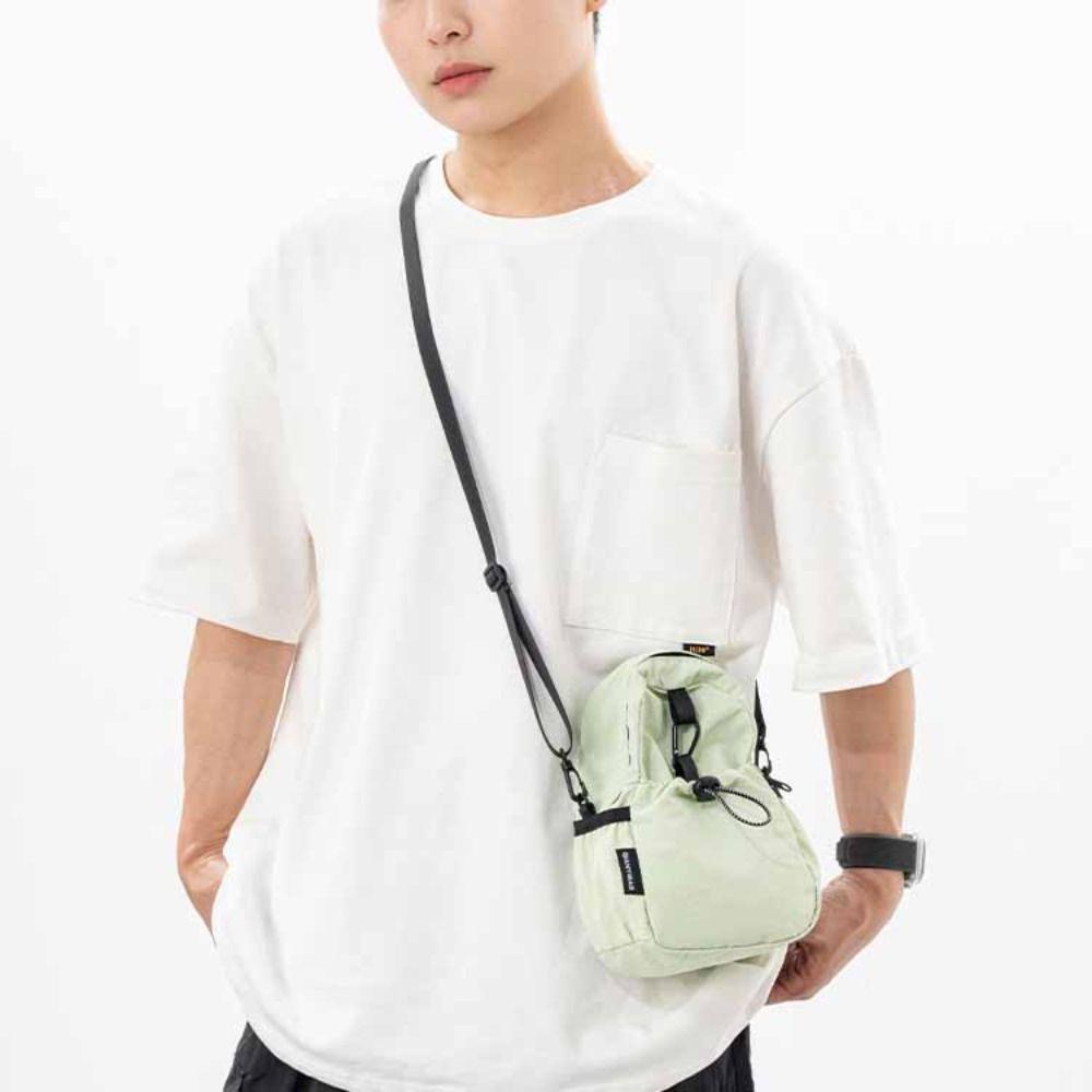 Coin Pouch Drawstring Crossbody Bag Sports Mobile Phone Pack Portable Nylon Shoulder Bag  Travel
