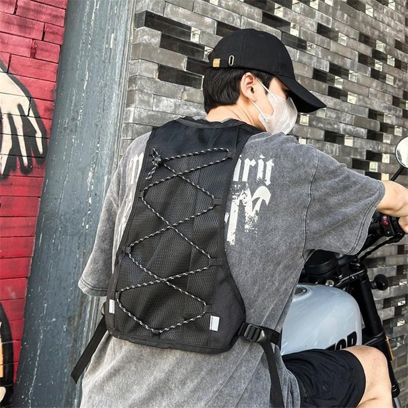 Taktyczna kamizelka cargo Hip Hop z wieloma kieszeniami dla mężczyzn i kobiet, sportowa na zewnątrz, regulowana, punkowa, techwear, bez rękawów, kamizelka