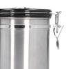 Stainless Steel Coffee Canisters with Calendar Wheel Exhaustable Coffee Jar for Home Coffee Shop