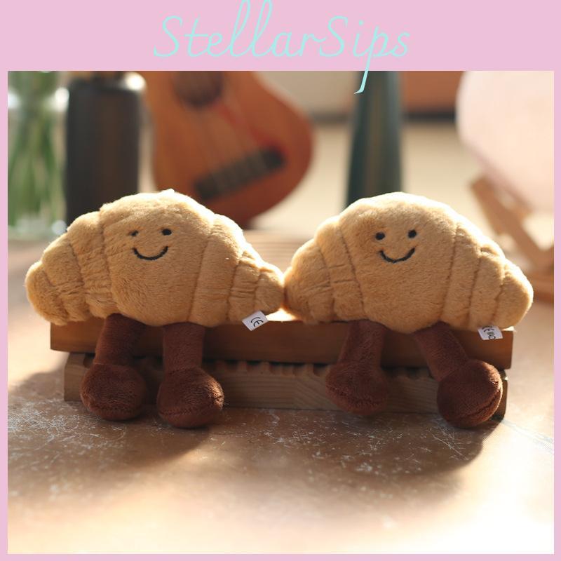 Croissant Jellycat Plush Toy Keychain Stuffed Doll Bag Decor Gift Kids For