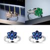 Crossborder Fashion Jewelry Ring With Colorful Zirconia And Gold Plating For Women