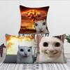 Cat Emoji Pillow Cover, Sofa Chair Cushion Cover, Bedroom Room Dormitory Home Decoration, Funny Gifts