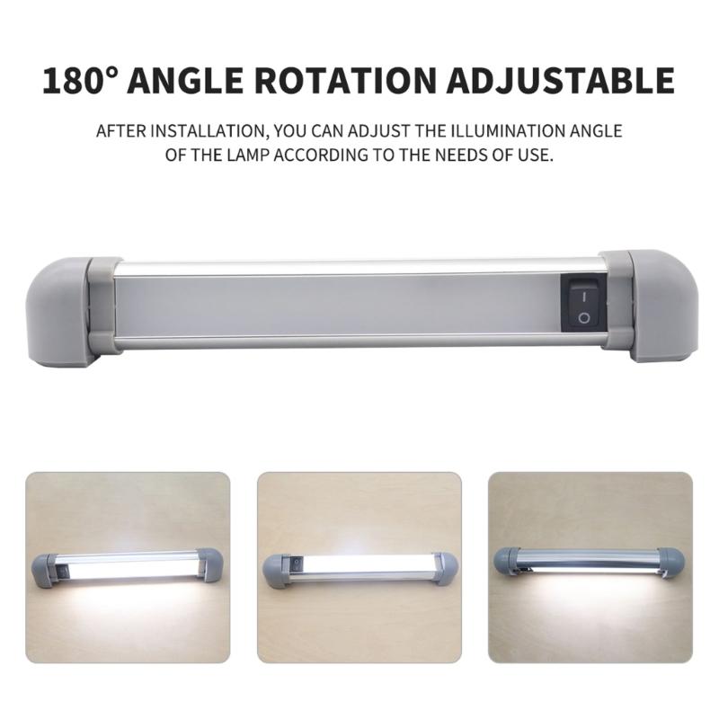 Exterior LED Lamp Bar 180° Rotation for Camper Trailer Truck Caravan Motorhome