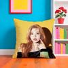 Kpop Style I-Itzy Cushion Cover Plush Fabric Soft Double-Sided Printed Sofa Warm Winter Home Gift Pillow Case