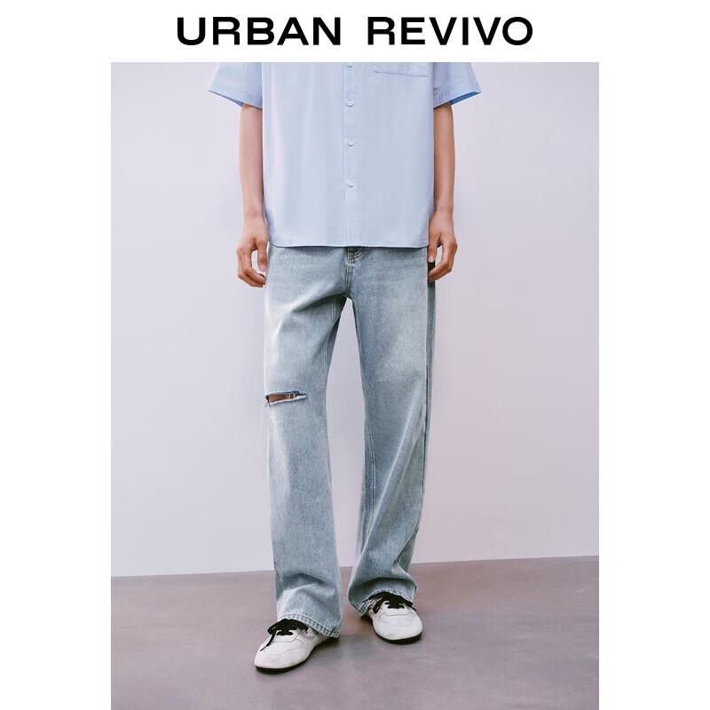 

UR 2025 Men s Fashion Retro Ripped Washed Tapered Denim Pants UMF850039 34